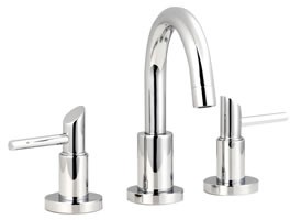 Ultra Scene 3 Tap hole basin mixer with small spout and pop up waste.