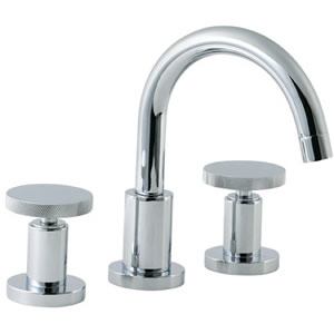 Ultra Reno 3 Tap hole basin mixer with small spout and pop up waste.