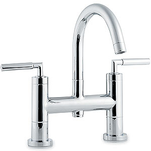 Ultra Helix Lever bath filler with small swivel spout.