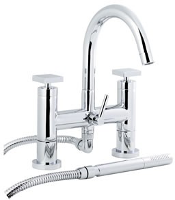 Ultra Milo Bath shower mixer small swivel spout and shower kit.