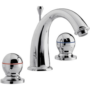 Jupiter Luxury 3 tap hole basin mixer with free pop up waste.