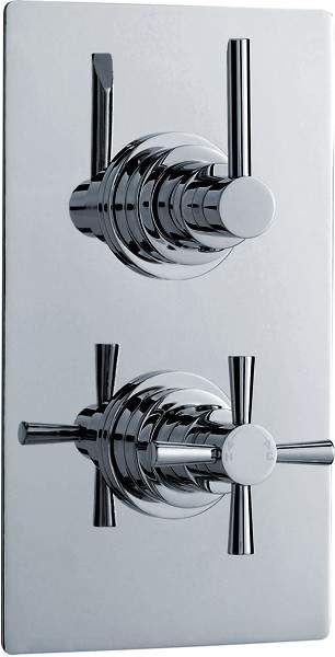 Ultra Pixi 3/4" Twin Concealed Thermostatic Shower Valve With Diverter.