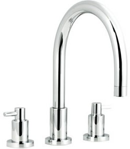 Ultra Horizon 3 Tap hole bath filler with swivel spout.