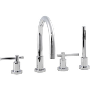Ultra Maine Lever 4 tap hole deck mounted bath mixer