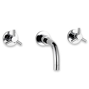 Ultra Aspect 3 Tap hole wall mounted basin mixer.