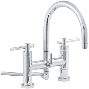 Ultra Maine Lever bath shower mixer tap including kit, swivel spout