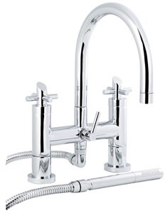 Ultra Scope Bath shower mixer with swivel spout and shower kit.