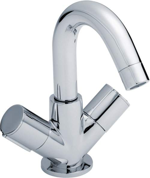 Ultra Ecco Basin Tap With Swivel Spout & Push Button Waste (Chrome).