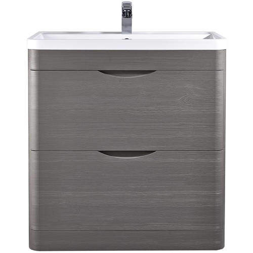 Premier Eclipse Vanity Unit & Basin 800mm (Grey Woodgrain).