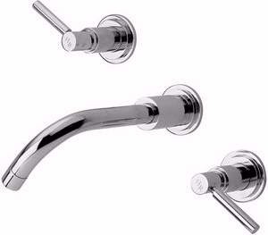 Hudson Reed Tec Lever 3 Tap Hole Wall Mounted Bath Mixer