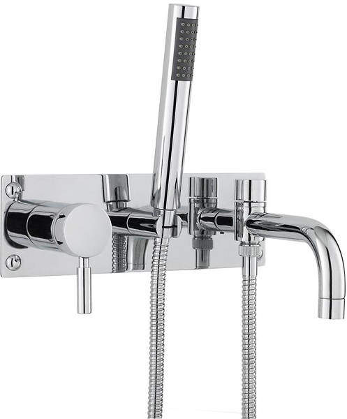 Hudson Reed Tec Wall Mounted Bath Shower Mixer Tap (Chrome).
