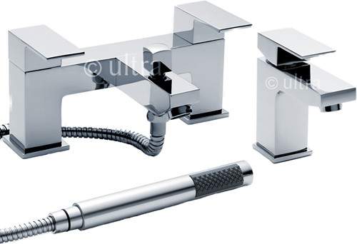 Ultra Prospa Basin & Bath Shower Mixer Tap Set (Free Shower Kit).