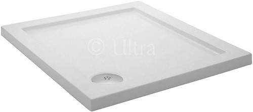 Ultra Pearlstone Low Profile Square Shower Tray. 1000x1000x40mm.