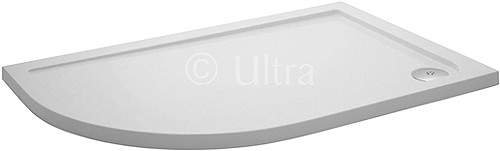 Ultra Pearlstone Low Pro Offset Quad Shower Tray. 1000x800x40. Left Handed.
