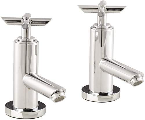 Hudson Reed P-zazz Cross Head Basin Taps (pair).