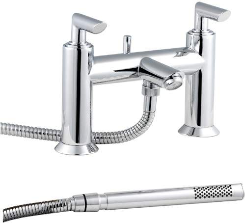Hudson Reed Xeta Bath Shower Mixer With Shower Kit And Wall Bracket.