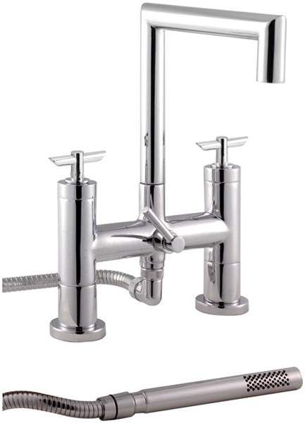 Hudson Reed P-zazz T-Bar Deck Mounted Bath Shower Mixer & Kit.