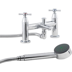 Ultra Pixi X head bath shower mixer tap including kit.