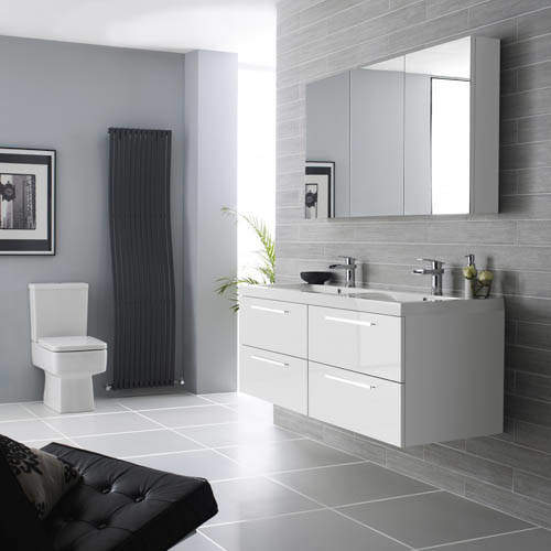 Hudson Reed Quartet Wall Hung Vanity Unit Pack With Cabinet (Gloss White).