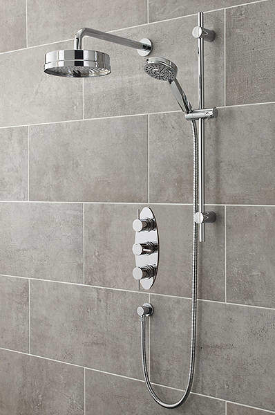 Nuie Quest Quest Thermostatic Shower Valve, Head & Water Saving Kit.