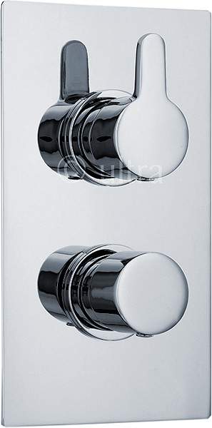 Ultra Series 140 3/4" Twin Concealed Thermostatic Shower Valve With Diverter.