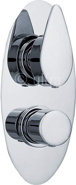 Ultra Series 160 Twin Concealed Thermostatic Shower Valve (Chrome).