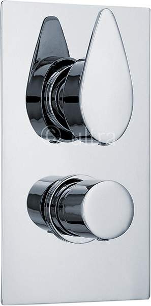 Ultra Series 160 Twin Concealed Thermostatic Shower Valve (Chrome).