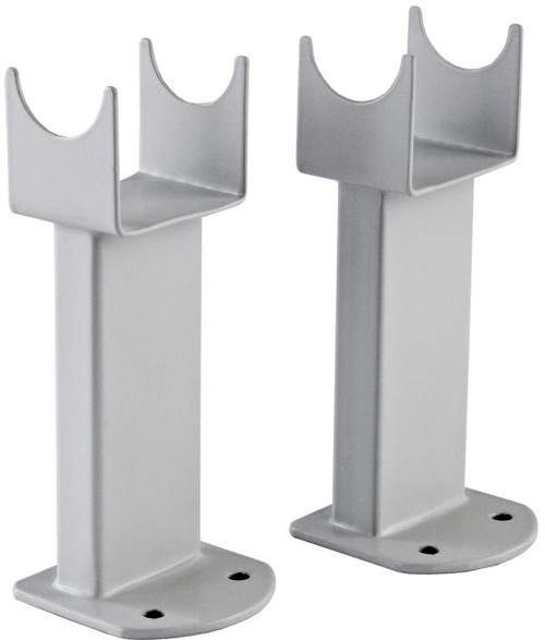 Towel Rails Large Floor Mounting Feet (Silver, Pair).