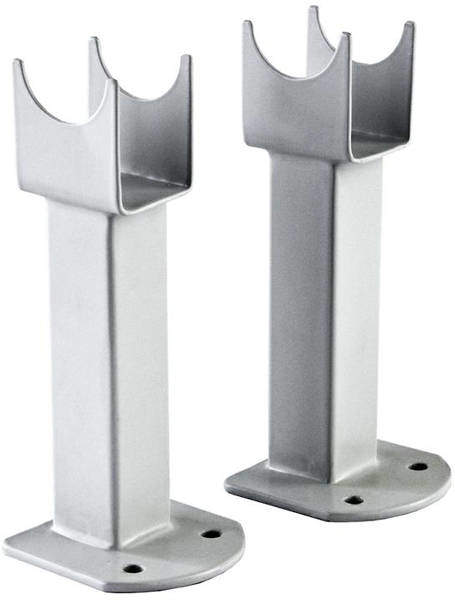 Towel Rails Small Floor Mounting Feet (Silver, Pair).