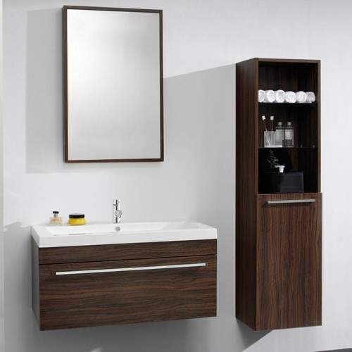 Ultra Glide Complete Bathroom Furniture Pack (Walnut). 900W mm.