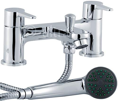 Ultra Series 140 Bath Shower Mixer Tap With Shower Kit (Chrome).
