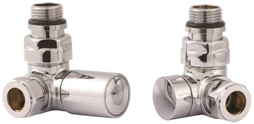 Towel Rails Corner Radiator Valves Pack (Pair).