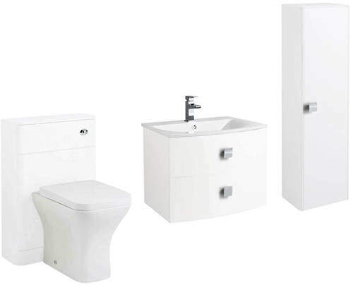 HR Sarenna Bathroom Furniture Pack 4 (White).
