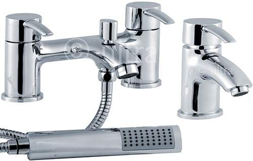 Ultra Series 170 Basin & Bath Shower Mixer Tap Set (Free Shower Kit).
