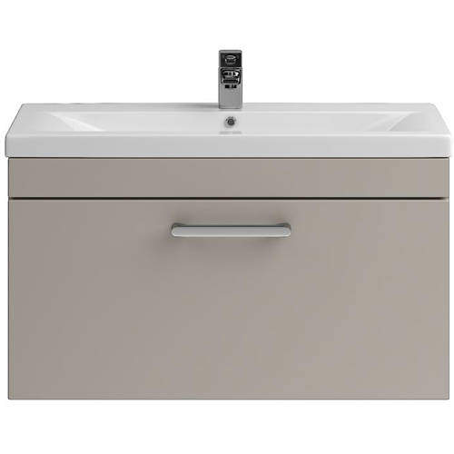 Premier Shipton 800mm Wall Hung Vanity Unit & Basin Type 2 (Stone Grey).