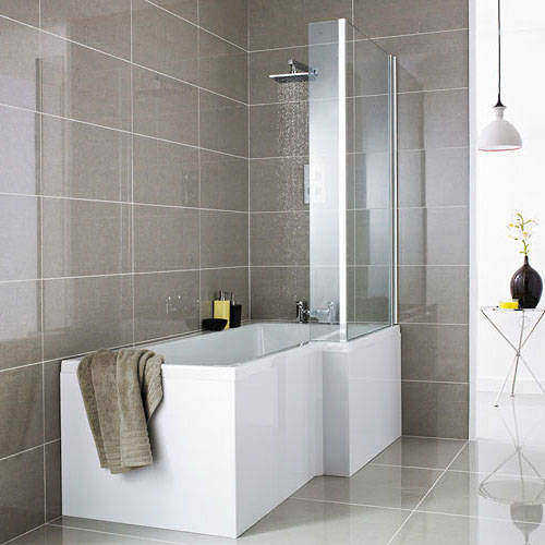 Hudson Reed Baths Amelia Square Shower Bath & Panels (Right Handed).