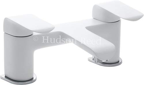 Hudson Reed Hero Bath Filler Tap (White & Chrome).