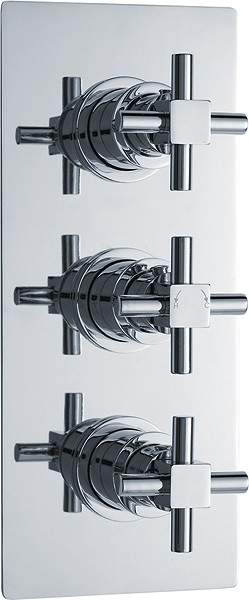 Ultra Titan Triple Concealed Thermostatic Shower Valve (Chrome).