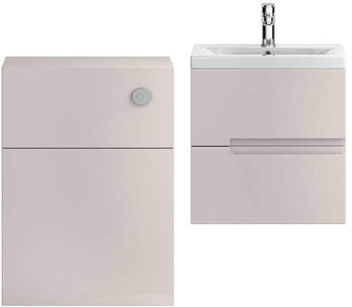 HR Urban 500mm Wall Vanity With 600mm WC Unit & Basin 1 (Cashmere).