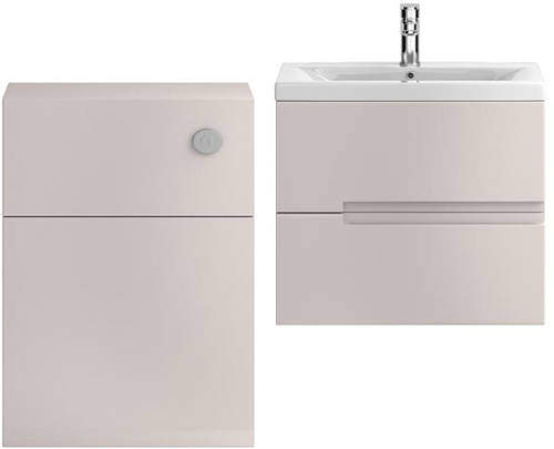 HR Urban 600mm Wall Vanity With 600mm WC Unit & Basin 2 (Cashmere).