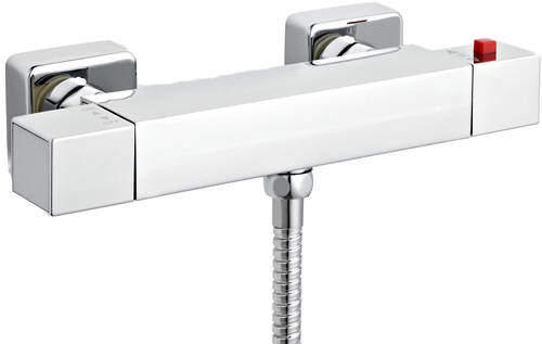 Premier Showers ABS Square Thermostatic Bar Shower Valve (Chrome).