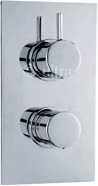 Ultra Venture Twin Concealed Thermostatic Shower Valve (Chrome).
