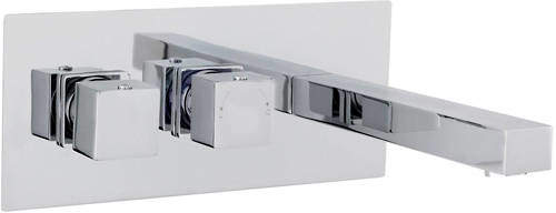 Ultra Prospa Thermostatic Wall Mounted Basin Mixer Tap (Chrome).