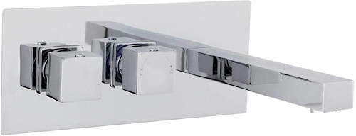 Ultra Prospa Thermostatic Wall Mounted Bath Filler Tap (Chrome).