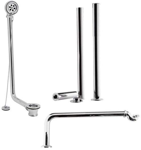 Crown Series P Roll Top Bath Pack In Chrome.