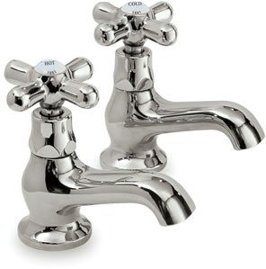 Ultra Nostalgic Basin Taps (Pair, Chrome)