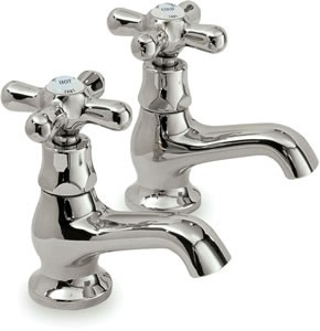 Ultra Nostalgic Bath Taps (Pair, Chrome)