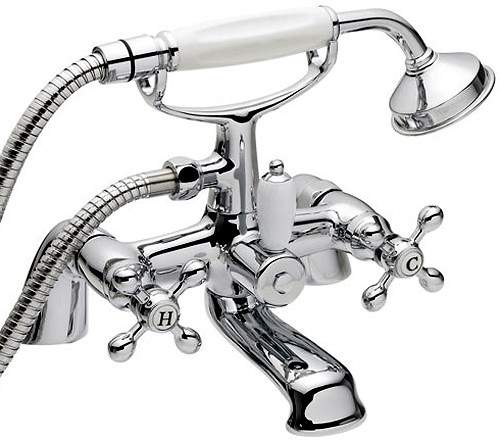Viscount Bath Shower Mixer with Large Handset (Chrome)
