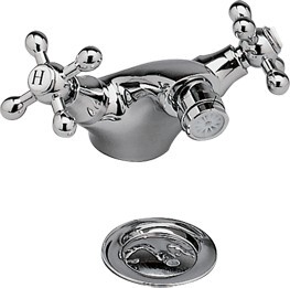 Viscount Mono bidet mixer tap (Chrome) + Free pop up waste