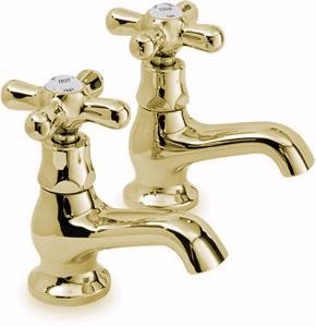 Ultra Nostalgic Bath Taps (Pair, Gold)